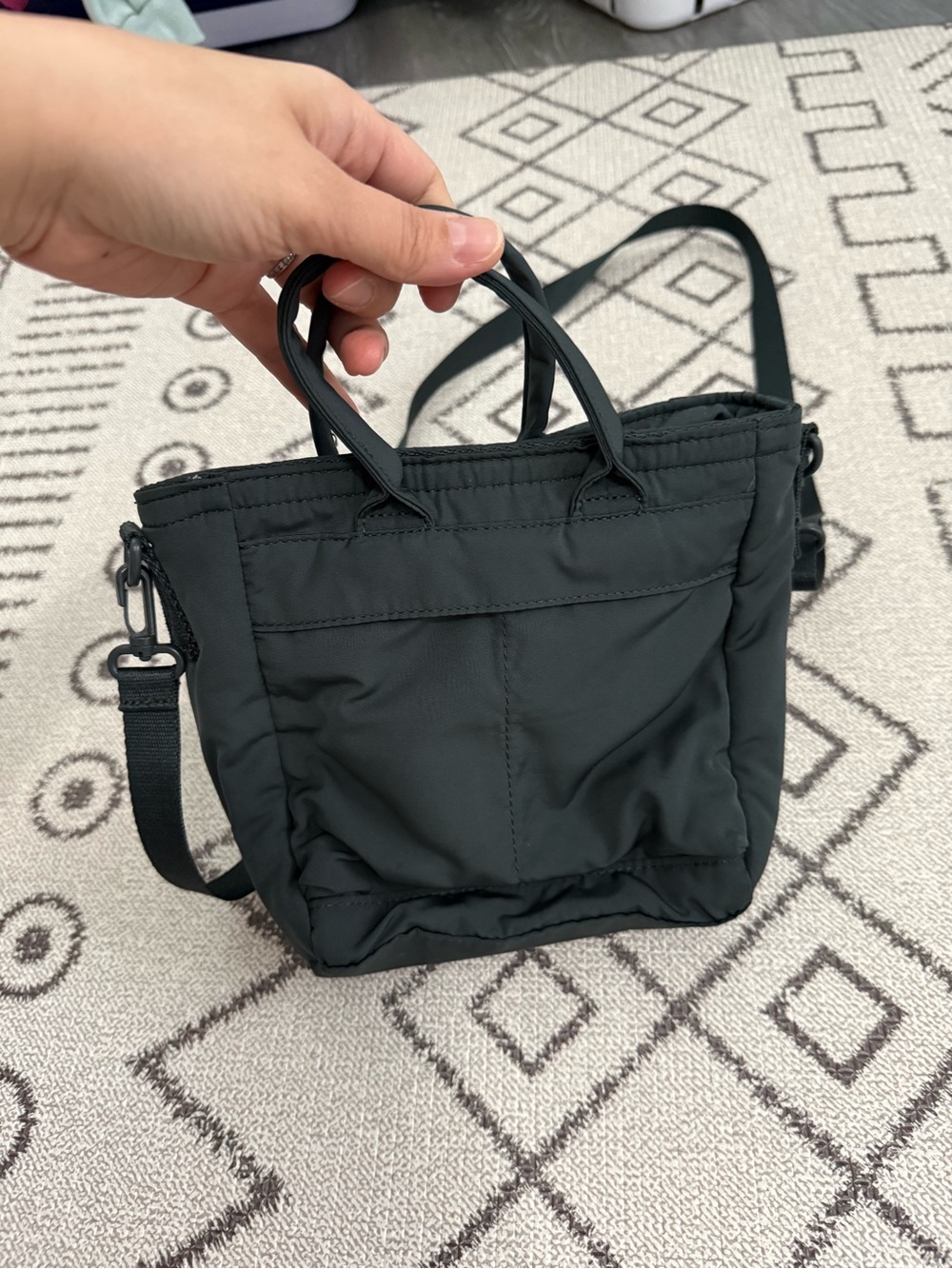 Uniqlo Small Black Convertible Mini Tote Crossbody